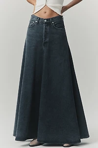 AGOLDE Odin Exaggerated Denim Maxi Skirt