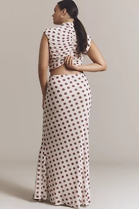 AFRM Plus Tegan Power Mesh Maxi Skirt