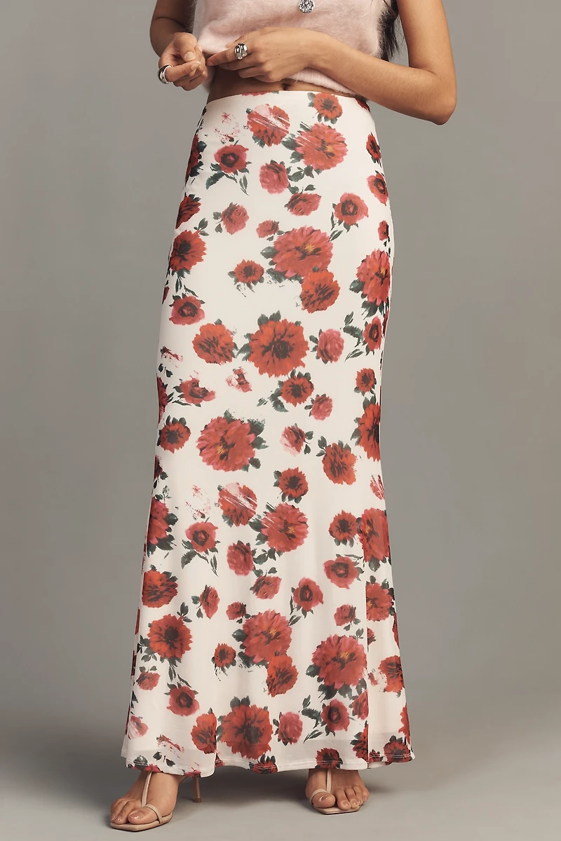 AFRM Tegan Printed Maxi Skirt
