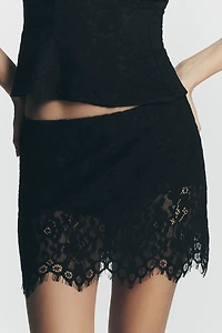 AFRM Presley Lace Mini Skirt