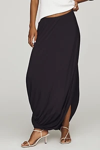 By Anthropologie Knit Draped Midi Skirt