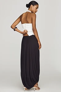 By Anthropologie Knit Draped Midi Skirt