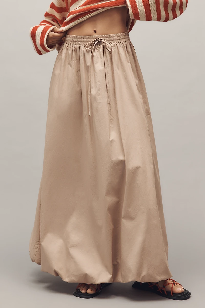 4SI3NNA Poplin Bubble Maxi Skirt