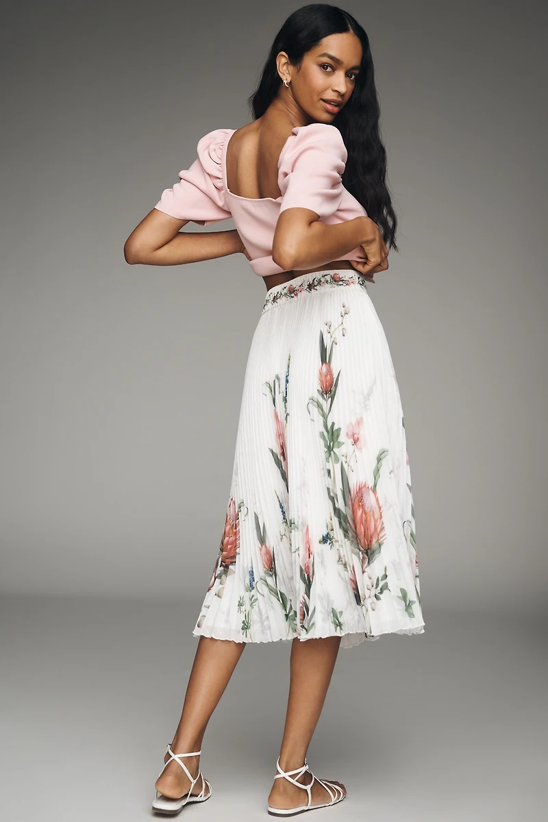 Ranna Gill Pleated Midi Skirt