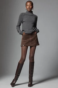 Bl-nk Down to Earth Leather Mini Skirt