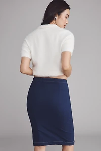 Maeve Curved-Waist Buttondown Pencil Skirt