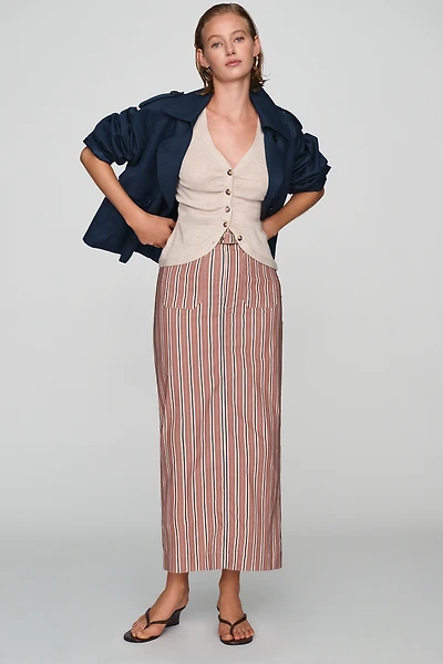Maeve Colette Plaid Maxi Skirt Magic Fabric