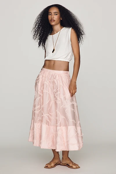 Maeve Jacie Textured Midi Skirt