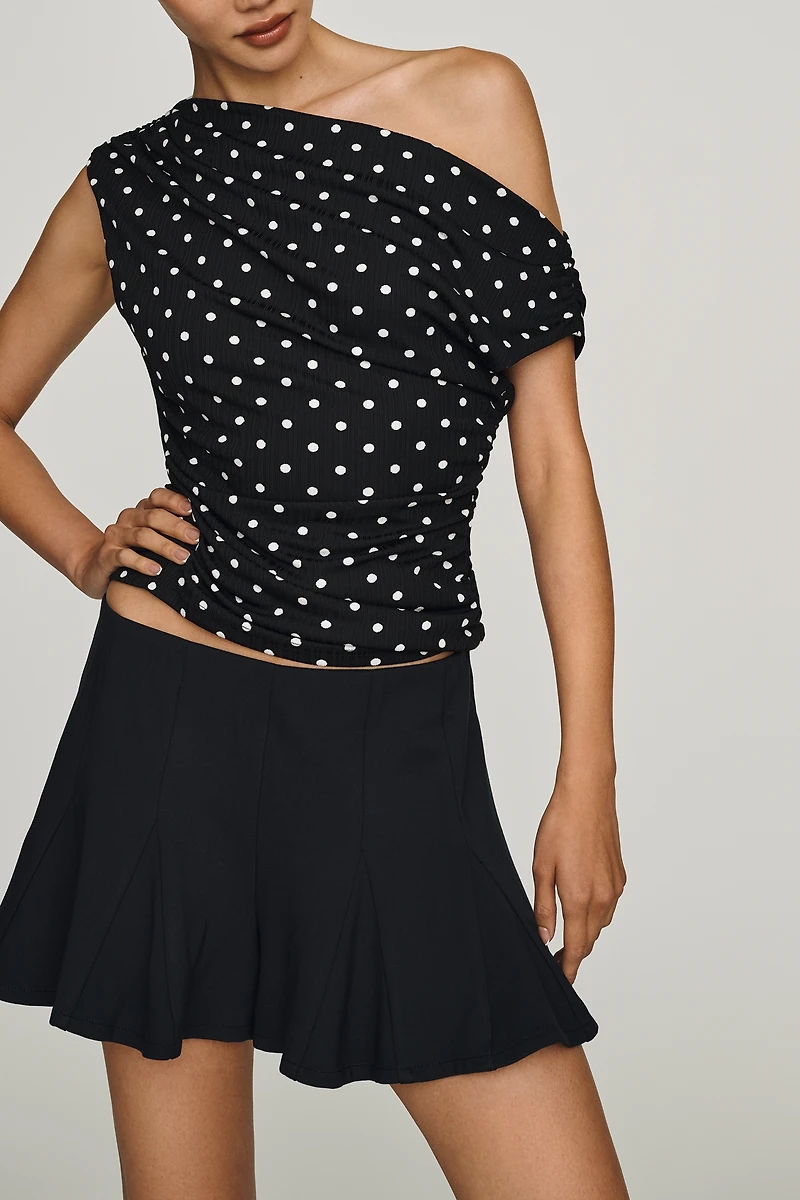 Maeve Godet Mini Skirt