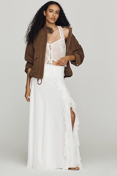 By Anthropologie Lara Ruffle Skirt