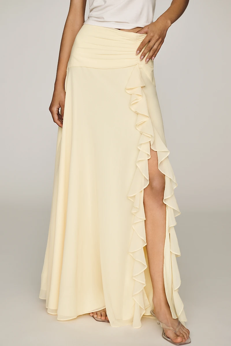 By Anthropologie Lara Ruffle Skirt