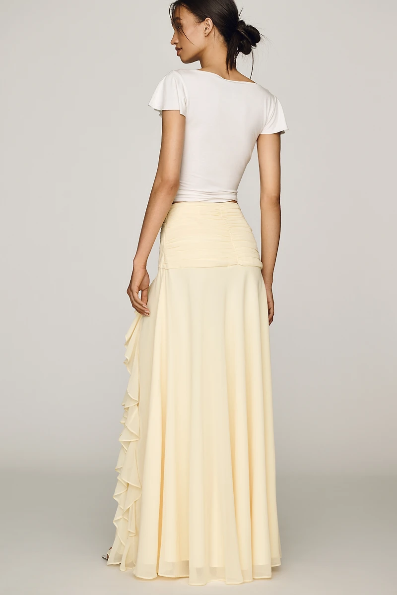 By Anthropologie Lara Ruffle Skirt