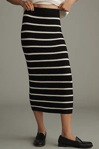 English Factory Fitted Knit Midi Skirt