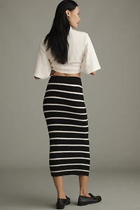 English Factory Fitted Knit Midi Skirt