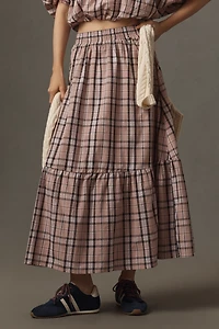 English Factory Plaid Maxi Skirt