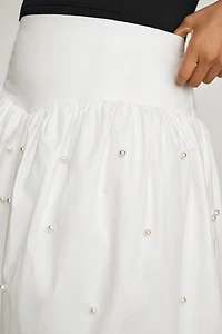 English Factory Drop-Waist Floral Skirt