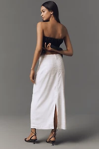 The Colette Linen Blend Maxi Skirt by Maeve