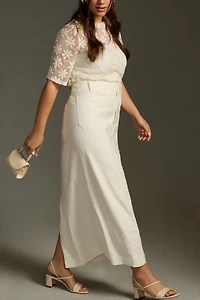 The Colette Linen Blend Maxi Skirt by Maeve