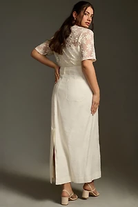 The Colette Linen Blend Maxi Skirt by Maeve