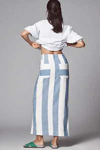 The Colette Linen Blend Maxi Skirt by Maeve