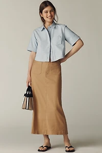 The Colette Linen Blend Maxi Skirt by Maeve