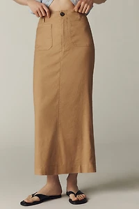 The Colette Linen Blend Maxi Skirt by Maeve