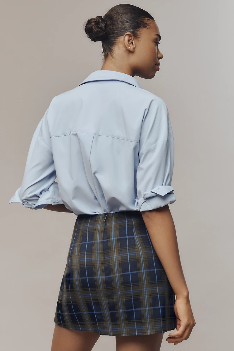 Avec Les Filles Plaid Mini Skirt