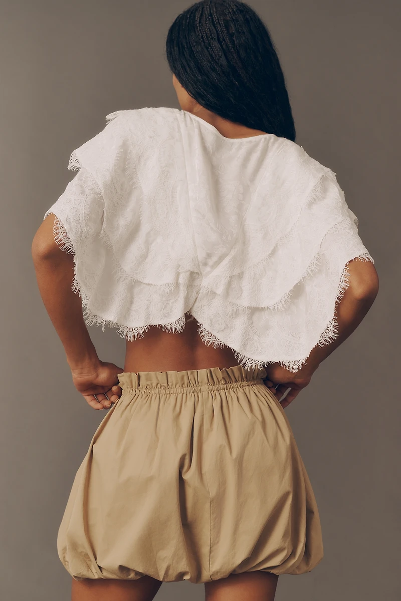 ASTR The Label Rey Cargo Bubble-Hem Skirt