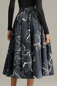 Hutch Cotton-Blend Belted Midi Skirt