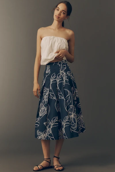Hutch Emry Poplin Midi Skirt