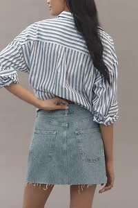 Pilcro Jacquard Denim Mini Skirt