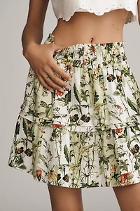 The Somerset Linen-Blend Mini Skirt