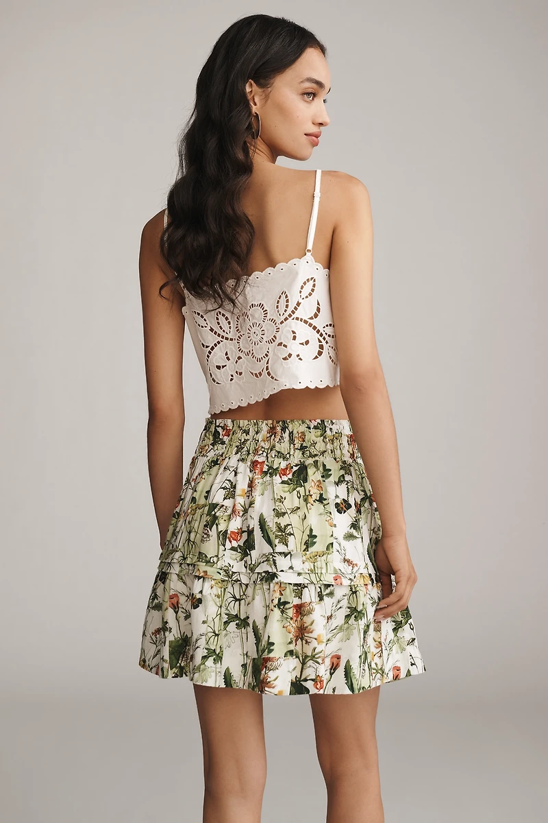The Somerset Linen-Blend Mini Skirt