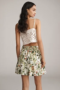 The Somerset Linen-Blend Mini Skirt