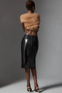 Lamarque Georgia Faux Leather Midi Skirt