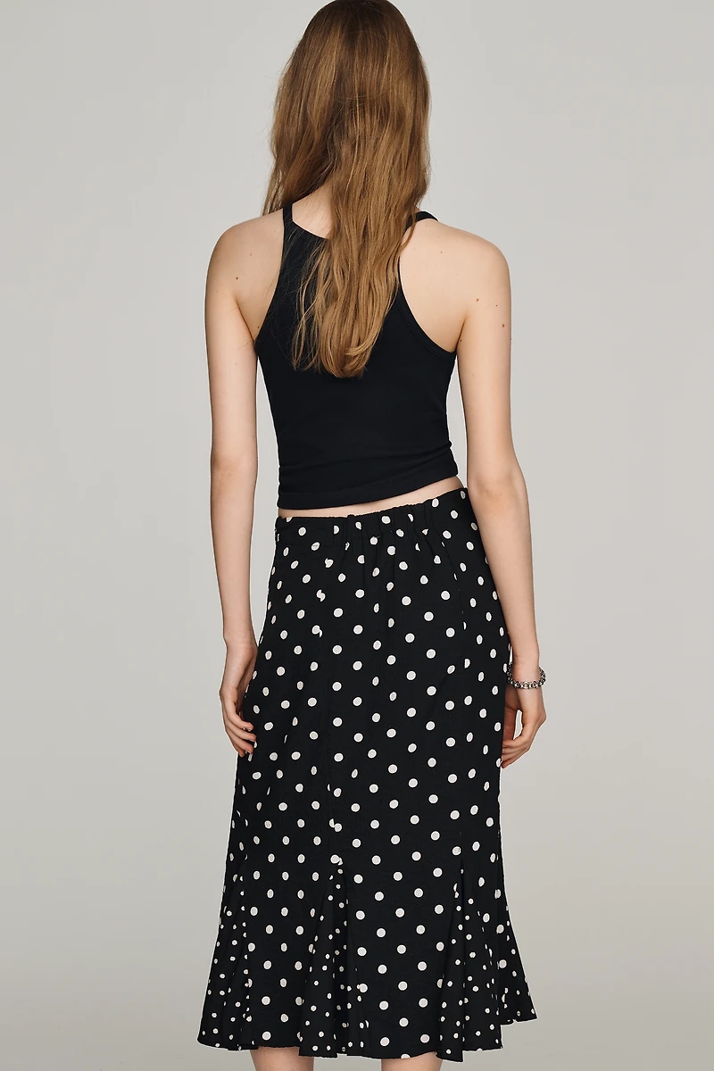 Maeve Godet Flare Midi Skirt