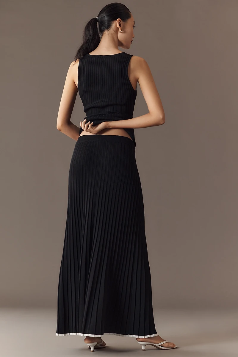 Endless Rose Pleated Knit Maxi Skirt