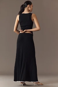Endless Rose Pleated Knit Maxi Skirt