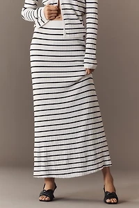 Endless Rose Striped Knit Maxi Skirt