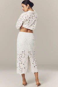 Endless Rose Lace Midi Pencil Skirt