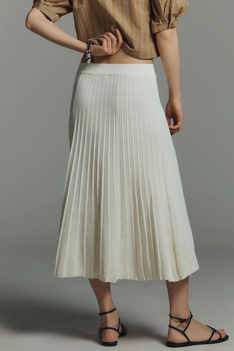 Endless Rose Pleated Knit Midi Skirt