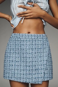 Endless Rose Tweed Wrap Mini Skirt
