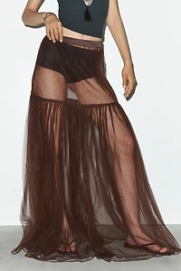 Shona Joy Halo Sheer Maxi Skirt