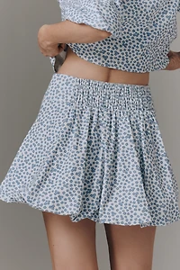 Maeve Printed Bubble Mini Skirt