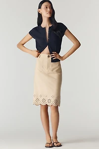 The Colette Eyelet Midi Skirt