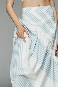 Maeve Cotton Asymmetric Midi Skirt