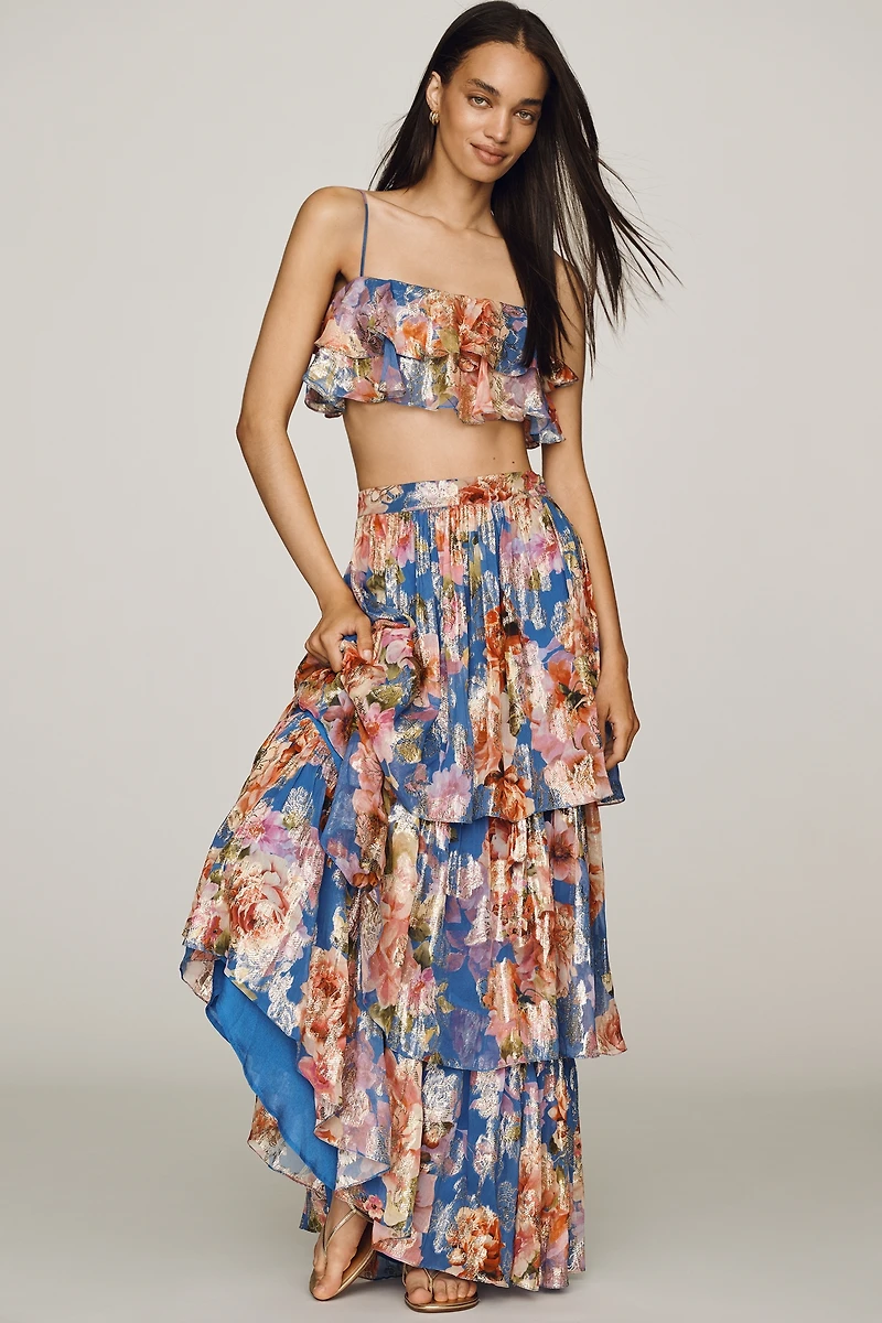 Hemant & Nandita Tiered Maxi Skirt