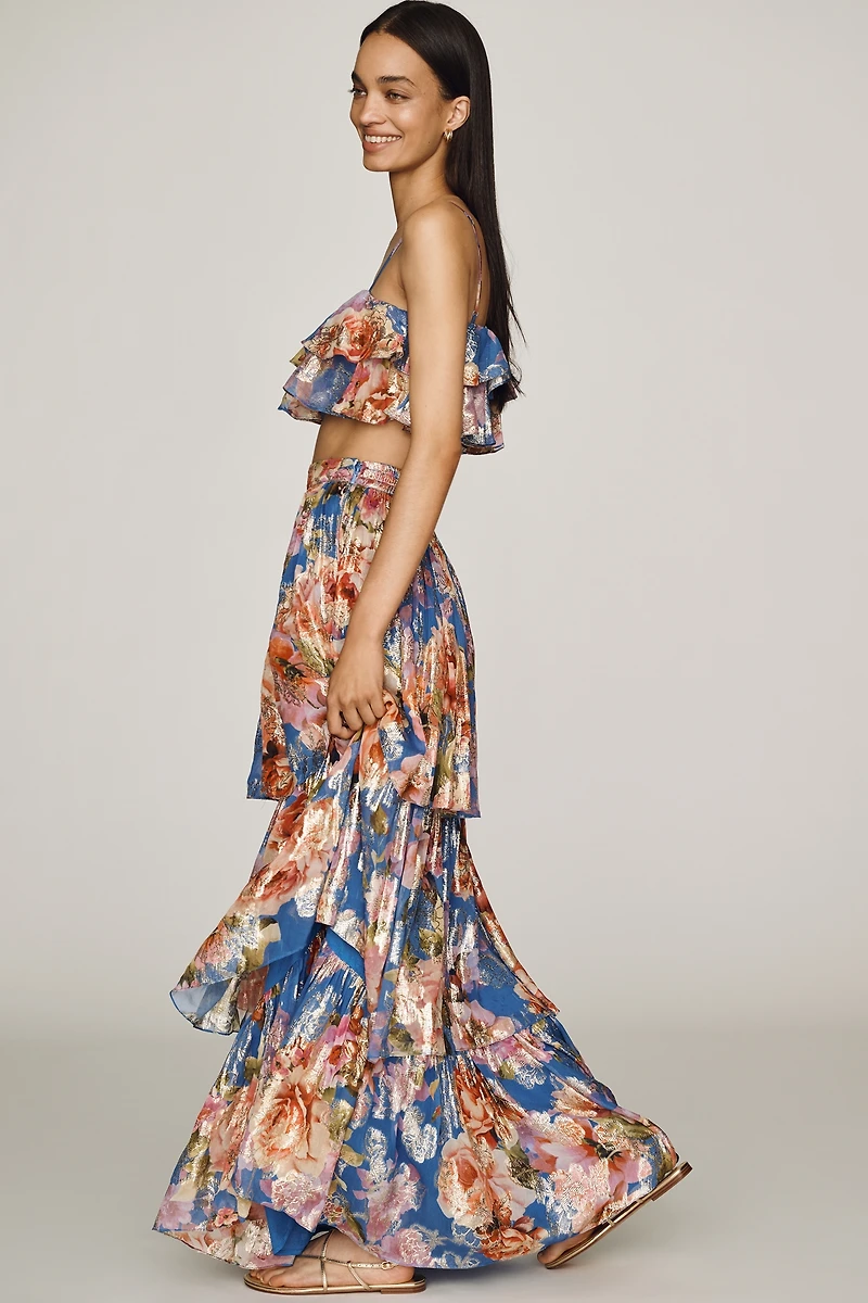 Hemant & Nandita Tiered Maxi Skirt