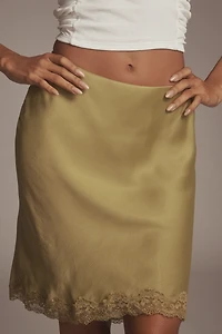The Tilda Knee-Length Slip Skirt: Scallop Lace Edition