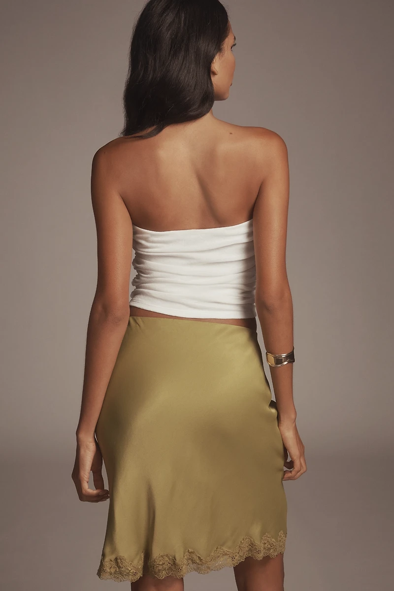 The Tilda Knee-Length Slip Skirt: Scallop Lace Edition